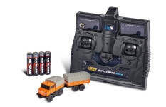 Carson 500504177 - H0 - Mercedes-Benz Unimog U 406 mit Anhänger - orange